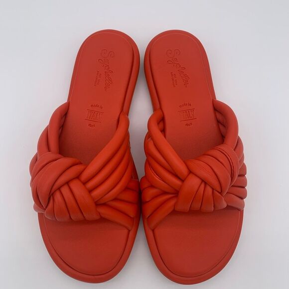 NEW Seychelles Simply The Best Orange Red Slide Sandals Casual - Picture 2 of 9